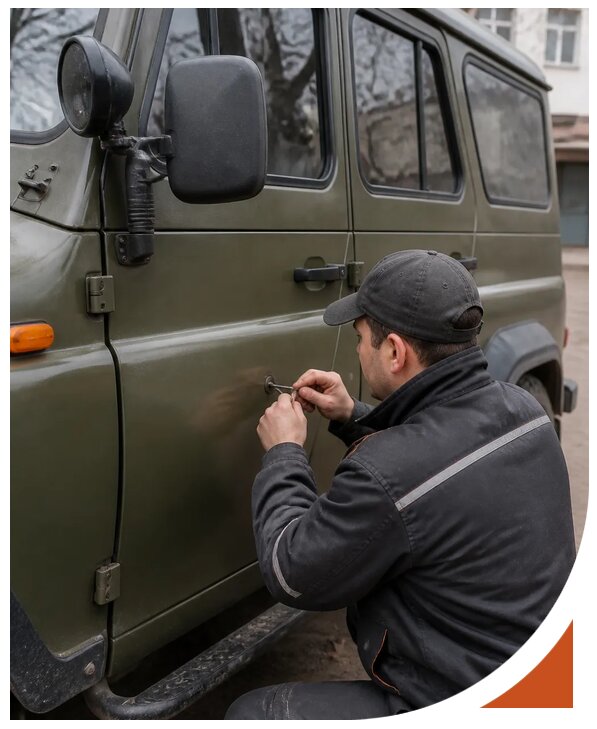 Профессиональное вскрытие автомобиля УАЗ без повреждений в Брянске